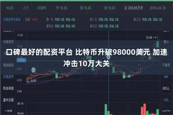口碑最好的配资平台 比特币升破98000美元 加速冲击10万大关