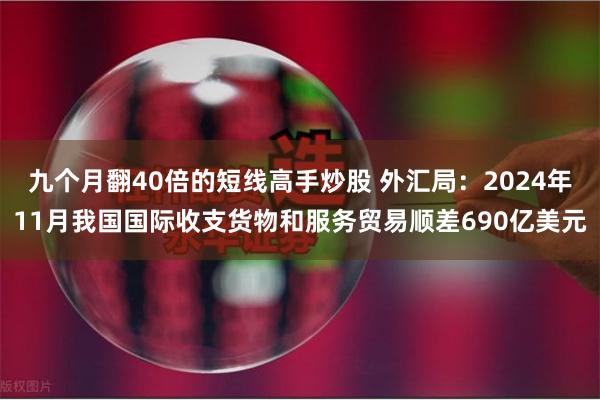 九个月翻40倍的短线高手炒股 外汇局：2024年11月我国国